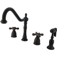 Kingston Brass Kb1795Axbs Heritage 8-Inch Centerset Kitchen Faucet, Oil Rubbed Bronze