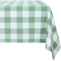 Romanstile Square Plastic Tablecloth, 100% Waterproof Oil-Proof Checkered Pvc Table Cloth, Heavy Duty Vinyl Table Cover For Dining, Camping, Picnic, Outdoor - 54 X 54 Inch, Sage Green