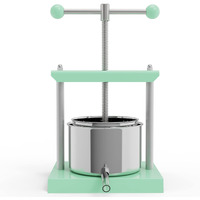 Ejwox Green Cheese Tincture Herb Fruit Wine Manual Press - 0.8 Gal Stainless Steel Press Machine For Juice, Vegetable, Wine, Olive Oil