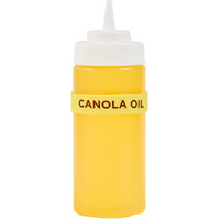 Restaurantware-First In First Out 2.75 X 0.75 Inch Canola Oil Label Bands, 10 Durable Squeeze Bottle Labels - Flexible, Dishwashable, Yellow Silicone Printed Colored Food Labels For Restaurants