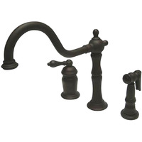 Kingston Brass Ks1815Albs Heritage Widespread Kitchen Faucet, 11 X 9.63 X 2.5, Oil Rubbed Bronze