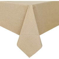 Romanstile 100% Waterproof Pvc Tablecloth, Rectangle Oil Spill Proof Stain Resistant Vinyl Table Cloth, Wipe Clean Plastic Table Covers For Kitchen/Dining/Parties - 60 X 102 Inch, Khaki
