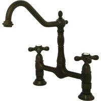 Kingston Brass Ks1175Ax Heritage Bridge Kitchen Faucet, 13 X 8 X 2.13, Oil Rubbed Bronze