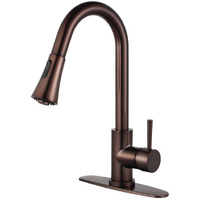 Kingston Brass Gourmetier Ls8725Dl Concord Single-Handle Pull-Down Kitchen Faucet, Oil Rubbed Bronze, 8-3/8 Inch In Spout Reach