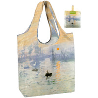 Beegreen Oil Painting Monet Tote Bag - Large Reusable Grocery Bag, Polyester Grocery Bags Gifts For Women,Foldable, Washable, Packable With Handles & Pouch For Shopping, Beach, Work, Summer