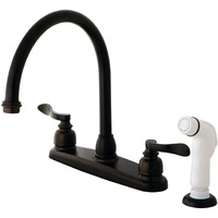 Kingston Brass Kb8795Nfl Nuwave French 8"" Centerset Kitchen Faucet, 10.75 X 10 X 2.25, Oil Rubbed Bronze