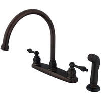 Kingston Brass Kb725Alsp Vintage 8"" Centerset Kitchen Faucet, 8-3/4"", Oil Rubbed Bronze