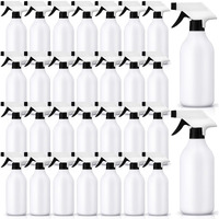 Tanlade 30 Pcs Plastic Spray Bottles 16 Oz Leak Proof Squirt Bottle Refillable Empty Spray Water Mist Sprayer With Nozzles For Hair Essential Oil Cleaning Solutions Plants Pets (Black)
