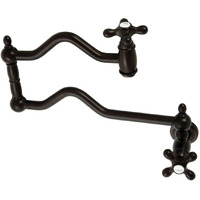 Kingston Brass Ks2105Ax Heritage Pot Filler, Oil Rubbed Bronze