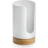 Viosuniu Ceramic Bathroom Cups Dispenser - 3-5 Oz Disposable Paper & Plastic Bathroom Cups Holder - Mouthwash Cups Dispenser For Bathroom, Guest Toiletries, Countertop, Coffee - Bpa Free (White)