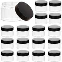 Naturahand 16 Pieces 1Oz Plastic Container Jars With Inner Liners And Lids Leak-Proof Cosmetic Container For Lotions Cream, Diy Making, Kitchen Use, Bath Salt, Travel Make Up Storage