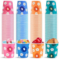 Kgktu 500 Pack 5Oz Disposable Paper Cups, Colorful Small Mouthwash Cups For Parties, Picnics, Barbecues, Travel, Events