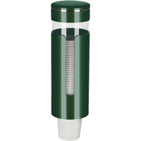 Cup Dispenser, Pull Type Water Cooler Cup Holder Fit 4Oz-7Oz Disposable Cups, Upgraded Wall Mounted Mouthwash Cup Dispenser For Bathroom Office Gym School (Green)
