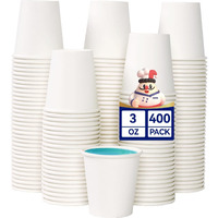 Jolly Chef 400 Count 3 Oz Paper Cups, Disposable Mini Bathroom Mouthwash Cups For Home, Office, School, Store