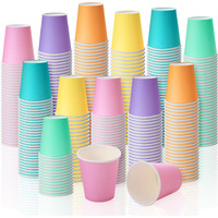 Sawysine 300 Count 3 Oz Disposable Small Paper Cups Bathroom, Mouthwash, Espresso & Snack Cups For Party, Office, Coffee, Juice & Water(Macaron)