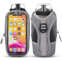 Vykaa Handheld Running Water Bottle (17Oz) | Water Bottle Phone Holder | Secure Seal & Non-Slip Rubber Grip | Phone Holder For Running | Hydration Bottle | Running Water Bottle Hand