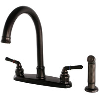 Kingston Brass Fb7795Nmlsp Naples 8-Inch Centerset Kitchen Faucet, Oil Rubbed Bronze