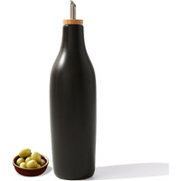 Homcdaly Ceramic Olive Oil Dispenser For Kitchen, Stoneware 16Oz Oil And Vinegar Bottles Dispenser, Kitchen Dispenser Bottle For Evoo Vinegar Syrups, Modern Farmhouse Design(B)