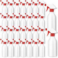 Tanlade 30 Pack Plastic Spray Bottles 16 Oz Leak Proof Squirt Bottle Refillable Empty Bottles Spray Water Bottle Mist Sprayer With Red Nozzles For Hair Essential Oil Cleaning Solutions Plants Pets