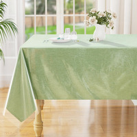 Smiry Square Table Cloth 54X54 Inch, Waterproof Wipeable Vinyl Tablecloths Protector, Oil Spill Proof Plastic Table Cover For Dining, Picnic, Camping, Outdoor, Clear