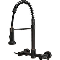 Aimadi Bronze Kitchen Faucet,Wall Mount Faucet 8 Inch Center,Oil Rubbed Bronze Wall Mount Commercial Sink Faucet For Kitchen Sink