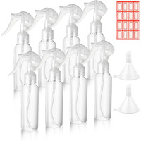 Molain 8Pcs Small Spray Bottles, No Leak And Clog Mister Spray Bottle, 3.5Oz/100Ml Empty Refillable Containers Reusable Liquid Container For Essential Oils Water Squirt