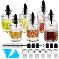 Inftyle Syrup Bottle Set Of 6 - Syrup Dispenser With Leak-Proof Lids Pour Spout Ideal For Coffee Syrups,Honey,Condiments,Olive Oil