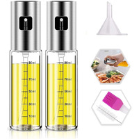 Nikkier Oil Sprayer For Cooking,2 Pack 100Ml Olive Oil Spritzer,Oil Sprayer For Air Fryer, Salad,Bbq,Roasting