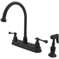 Kingston Brass Kb3755Blbs Vintage Set Kitchen Faucet With Brass Sprayer, 8-1/2-Inch, Oil Rubbed Bronze