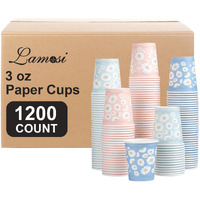 Lamosi 3 Oz Bathroom Cups 1200 Pack, 3 Oz Paper Cups, Mouthwash Cup, Mini Paper Cup For Parties, Picnics, Barbecues, Travel And Events