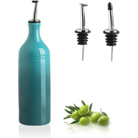 Sweejar Large Ceramic Olive Oil Dispenser Bottle, Opaque Oil Cruet Protects Oil To Reduce Oxidation, Storage Oil, Vinegar, Soy Sauce & Other Liquids, Pack Of 1, 24 Fl Oz (Gradient Blue)