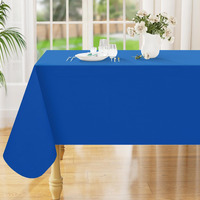 Smiry Rectangle Table Cloth 60X84 Inch, Waterproof Wipeable Vinyl Tablecloths Protector, Oil Spill Proof Plastic Table Cover For Dining, Picnic, Camping, Outdoor, Blue