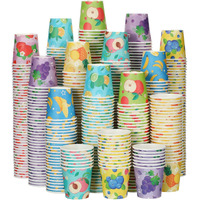 Skyley 600 Pack 3 Oz Small Paper Cups Disposable Bathroom Cups Kids Mouthwash Mini Cold Beverage Drinking Mugs For Party Home And Office Water Coolers (Fruit Style)
