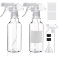 Hethyo Spray Bottles 16.9Oz 2 Pack Plastic Empty Spray Bottle For Hair Mist/Stream Spraying Heavy Duty Square Water Spray Bottles For Cleaning Solutions, Plants,Essential Oils