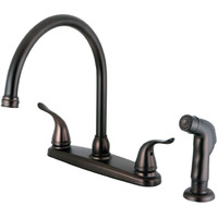 Kingston Brass Fb2795Ylsp Yosemite 8"" Centerset Kitchen Faucet, 8-3/4 Inch In Spout Reach, Oil Rubbed Bronze