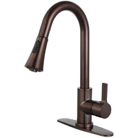 Kingston Brass Ls8725Ctl Continental Single-Handle Pull-Down Kitchen Faucet, 8-3/8"" In Spout Reach, Oil Rubbed Bronze