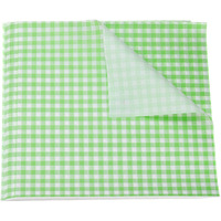 Harfington 100Pcs Square Checkered Wax Paper Sheets 9.84"" X 9.84"" Oil-Absorbing Dry Food Wrapping Paper For Sandwich Baking Paper Liners Picnic Basket Bread Hamburger Wrap Kitchen, Green