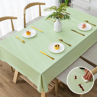 Homoheini Rectangle Table Cloth,100% Waterproof Tablecloth Oil Proof Spill Proof Vinyl Table Cloth, Wipe Clean Plastic Table Cover For Dining, Camping, Indoor And Outdoor 54"" X 120"",Green