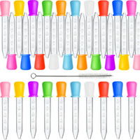 Liquid Droppers, 30 Pcs 5Ml Medicine Droppers For Kids, Silicone Pipettes Dropper With 1 Clean Brush, Small Plastic Eye Dropper For Kids Medicine, Candy Mold, Gummy Bear, Gelatin, Oil, Crafts