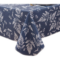 Pioggia Vinyl Tablecloth With Flannel Backed Waterproof Oil-Proof Pvc Table Cloth Stain-Resistant Wipeable Easy Care Table Cover For Indoor And Outdoor (Blue, 60 X 60 Inch Square)