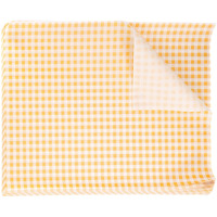 Harfington 100Pcs Square Checkered Wax Paper Sheets 15.75"" X 11.81"" Oil-Absorbing Dry Food Wrapping Paper For Sandwich Baking Paper Liners Picnic Basket Bread Hamburger Wrap Kitchen, Yellow