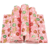 Jarthenaamcs 150Pcs Christmas Wax Paper Pink Gingerbread Man Snowflake Deli Paper Tissue Xmas Winter Sandwich Wrap Paper Oil-Proof Picnic Liners For Party Kitchen Supplies