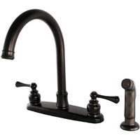 Kingston Brass Fb7795Blsp Vintage 8-Inch Centerset Kitchen Faucet, Oil Rubbed Bronze
