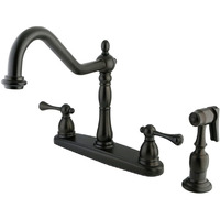 Kingston Brass Kb7755Blbs English Vintage 8"" Centerset Kitchen Faucet, 8-5/8-Inch, Oil Rubbed Bronze