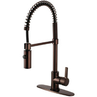 Kingston Brass Ls8775Ctl Continental Pre-Rinse Kitchen Faucet, 8"" In Spout Reach, Oil Rubbed Bronze