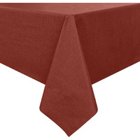Romanstile Christmas 100% Waterproof Pvc Tablecloth, Rectangle Oil Spill Proof Stain Resistant Vinyl Table Cloth, Wipe Clean Plastic Table Covers For Kitchen/Dining/Parties - 54 X 78 Inch, Rust Red