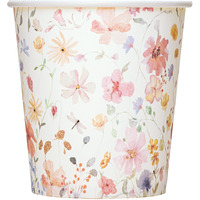 Crisky 6Oz Paper Cups Dixie Cup[100 Pack], Disposable Bathroom Cups, Elegant Design Floral Small Mouthwash Cup, Hot/Cold Beverage Coffee, Dessert For Birthday Parties, Home-Use, Picnics, Ceremonies