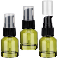 Segbeauty 3Pack 0.5Oz Empty Refillable Glass Creams Lotions Bottles, 15Ml Travel Glass Pump Bottle Lotion Container Foundation Bottle For Travel, Leak Proof Containers For Oils