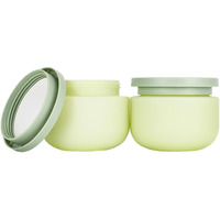 Qeuly 8.8 Oz Plastic Jars With Lids,2 Pcs Cosmetic Containers With Lids, Leak Proof Cosmetic Jars, Body Butter Containers For Cream, Bath Salt, Sugar Scrub, Gel, Slime, Rhinestone Storage