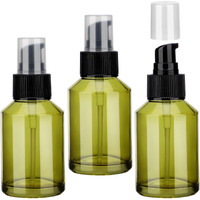 Segbeauty 3Pack 2Oz Empty Refillable Glass Creams Lotions Bottles, 60Ml Travel Glass Pump Bottle Lotion Container Foundation Bottle For Travel, Leak Proof Containers For Oils